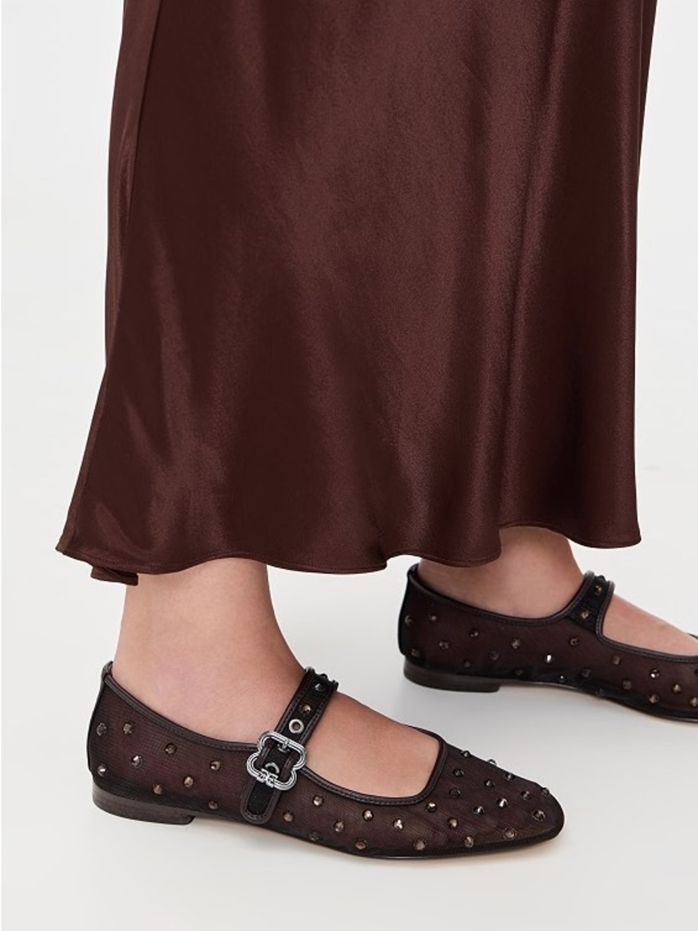 Sam Edelman Michaela Black Studded Mary Jane Loafers with Buckle